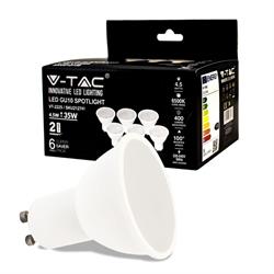 LAMPADINA DICROICA LED 4,5W GU10 6400K 6PZ PACK