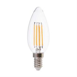 LAMPADINA LED CANDELA 6W E14 6000K TRASPARENTE 130LM/W