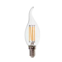 LAMPADINA LED CANDELA A FIAMMA 4W E14 4000K TRASPARENTE