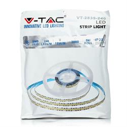 STRISCIA LED SMD2835 240 LED/mt 3000K IP20 18w/m