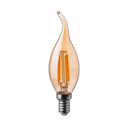 LAMPADINA LED CANDELA A FIAMMA 4W E14 2200K AMBRA