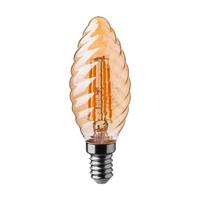 LAMPADINA LED CANDELA TORTIGLIONE 4W E14 2200K AMBRA