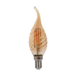 LAMPADINA LED CANDELA A FIAMMA TORTIGLIONE 4W E14 2700K