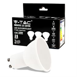 LAMPADINA DICROICA LED 4,5W GU10 3000K 3PZ PACK