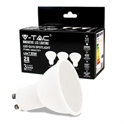 LAMPADINA DICROICA LED 4,5W GU10 6400K 3PZ PACK