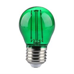 LAMPADINA LED SFERA 2W E27 G45 VERDE TRASPARENTE