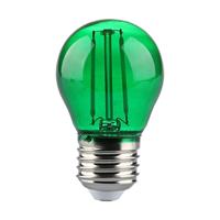 LAMPADINA LED SFERA 2W E27 G45 VERDE TRASPARENTE