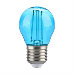 LAMPADINA LED SFERA 2W E27 G45 BLU TRASPARENTE