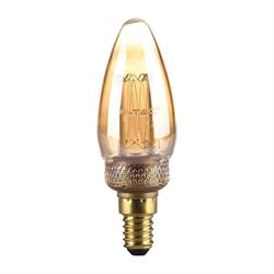 LAMPADINA LED CANDELA 2W E14 1800K AMBRA TRASPARENTE