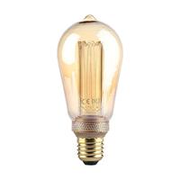 LAMPADINA LED PERA 4W E27 ST64 1800K AMBRA TRASPARENTE