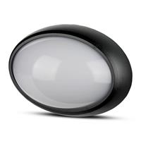 PLAFONIERA LED 12W 6000K OVALE NERO IP54