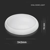 PLAFONIERA LED 12W 3000K OVALE BIANCO IP54