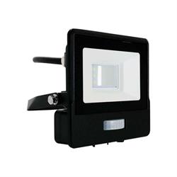 PROIETTORE LED 10W 4000K NERO CON PIR SENSOR CAVO 1MT SA