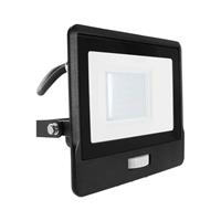 PROIETTORE LED 30W 3000K NERO CON PIR SENSOR CAVO 1MT SA