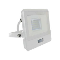 PROIETTORE LED 20W 3000K BIANCO CON PIR SENSOR CAVO 1MT