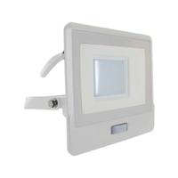 FARO LED CON SENSORE PIR 30W 6400K IP65 BIANCO CAVO 1MT