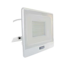 PROIETTORE LED 50W 3000K BIANCO CON PIR SENSOR CAVO 1MT