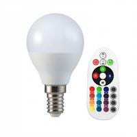 LAMPADINA LED SFERA 3,5W E14 RGB+6400K P45 TELECOMANDO R