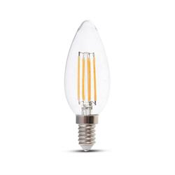 LAMPADINA LED CANDELA 4W E14 2700K TRASPARENTE DIMMERABI