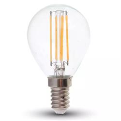 LAMPADINA LED SFERA 6W 600LM E14 P45 3000K TRASPARENTE