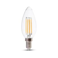 LAMPADINA LED CANDELA 6W E14 3000K TRASPARENTE 130LM/W