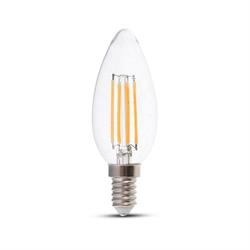 LAMPADINA LED CANDELA 6W E14 4000K TRASPARENTE 130LM/W