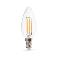 LAMPADINA LED CANDELA 6W E14 4000K TRASPARENTE 130LM/W