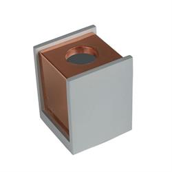 PORTAFARETTO CUBO DA SUPERFICIE GESSO GRIGIO + METALLO R