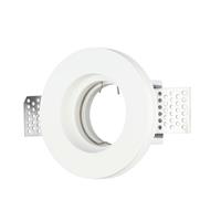 PORTAFARETTO DA INCASSO GESSO GU10 d103MM TONDO BIANCO