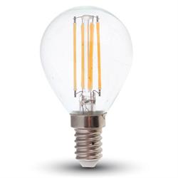 LAMPADINA LED SFERA 4W E14 P45 6000K TRASPARENTE