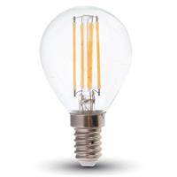 LAMPADINA LED SFERA 4W E14 P45 6000K TRASPARENTE