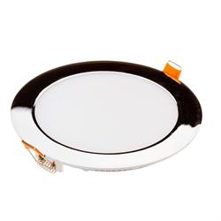 PANNELLO LED DA INCASSO 18W 3000K TONDO CROMO