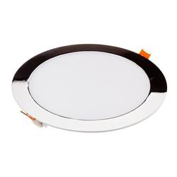 PANNELLO LED DA INCASSO 18W 4500K TONDO CROMO