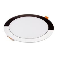 PANNELLO LED DA INCASSO 18W 6000K TONDO CROMO