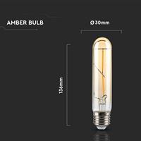 LAMPADINA LED 2W E27 T30 2200K AMBRA