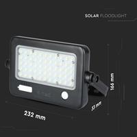 FARO LED CON PANNELLO SOLARE 10W 4000K IP65 NERO