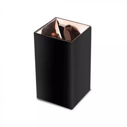 PORTAFARETTO CUBO DA SUPERFICIE NERO + RAME GU10