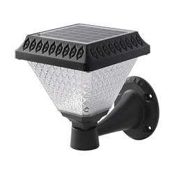 LANTERNA SOLARE A PARETE LED 0,8W 3-4-6K IP44 NERO C/TEL