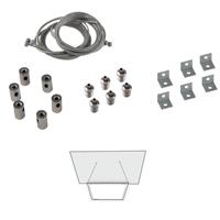 KIT 6PZ CAVI DI ACCIAIO PER PANNELLO 150CM