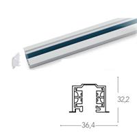 BINARIO INCASSO TRIFASE BIANCO INCLUSO TAPPI 5,5X3,3X100