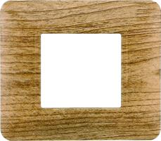 PLACCA PLASTICA 2P LEGNO SCURO COMPATIBILE MATIX