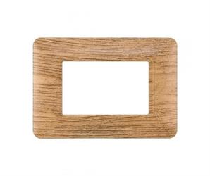 PLACCA PLASTICA 3P LEGNO SCURO COMPATIBILE MATIX