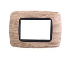 PLACCA PLASTICA 3P BOMBATA LEGNO SCURO COMP. LIVING