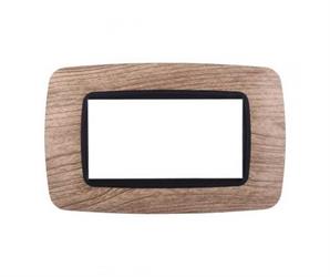 PLACCA PLASTICA 4P BOMBATA LEGNO CHIARO COMP. LIVING