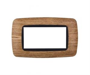 PLACCA PLASTICA 4P BOMBATA LEGNO SCURO COMP. LIVING