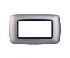 PLACCA PLASTICA 4P BOMBATA SILVER COMP. LIVING