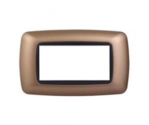 PLACCA PLASTICA 4P BOMBATA ORO COMPATIBILE LIVING