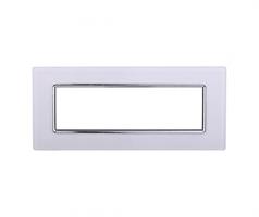 PLACCA VETRO 7P BIANCO COMPATIBILE LIVING