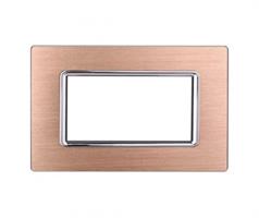 PLACCA ALLUMINIO 3P ORO COMPATIBILE LIVING