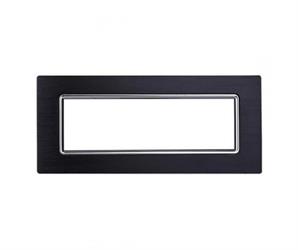 PLACCA ALLUMINIO 7P NERO COMPATIBILE LIVING